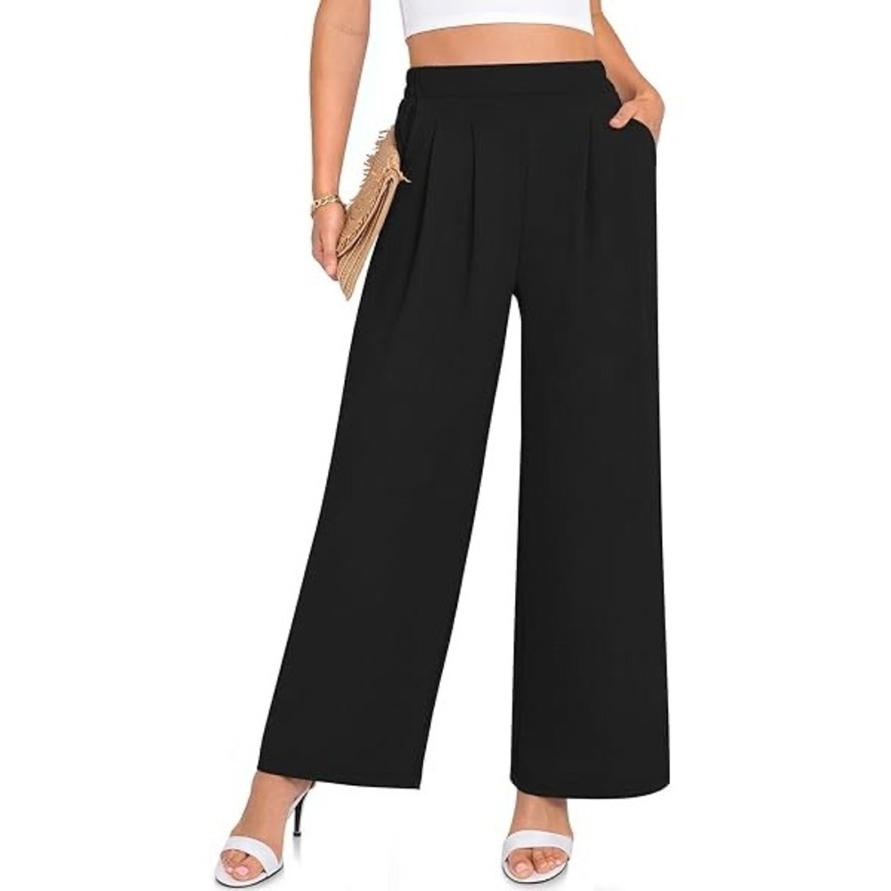 Elegant Black Wide Leg Pants